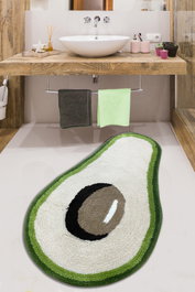Mijölnir Zavoka Alfombrilla de Baño Blanco, Verde y Negro